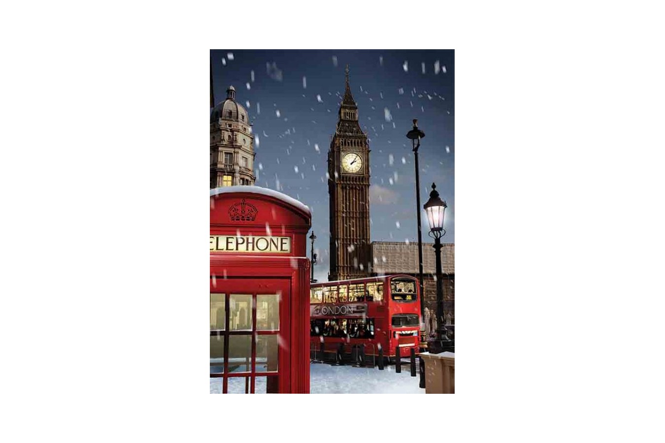Puzzle Gold Puzzle - London at Xmas, 1000 piese (Gold-Puzzle-61536)