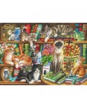 Puzzle Gibsons - Puss In Books, 1000 piese (47173)