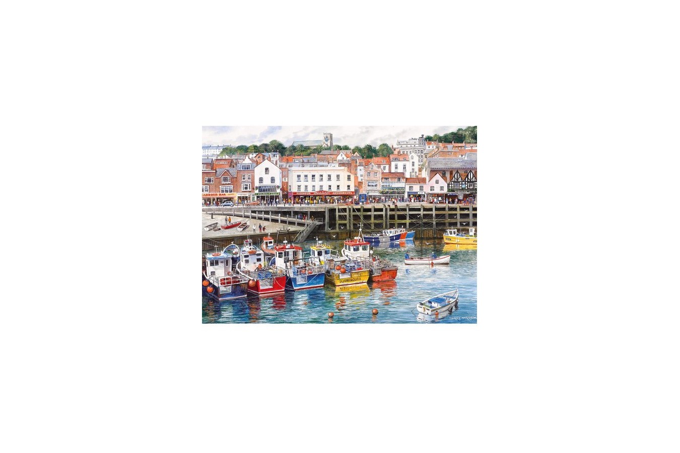 Puzzle Gibsons - Scarborough Fishing Harbour, 1000 piese (11213)