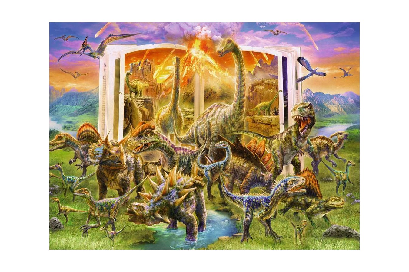 Puzzle Ravensburger - Dino Disctionary, 300 piese XXL (12905)