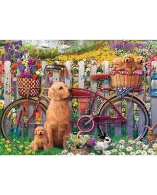 Puzzle Ravensburger - Cute dogs in the Garden, 500 piese (15036)