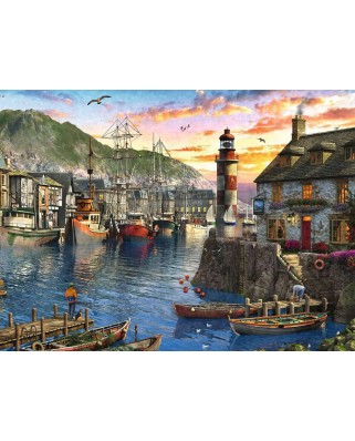 Puzzle Ravensburger - Sunrise at the Port, 500 piese (15045)