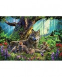 Puzzle Ravensburger - Family of Wolves in the Forest, 1000 piese (15987)