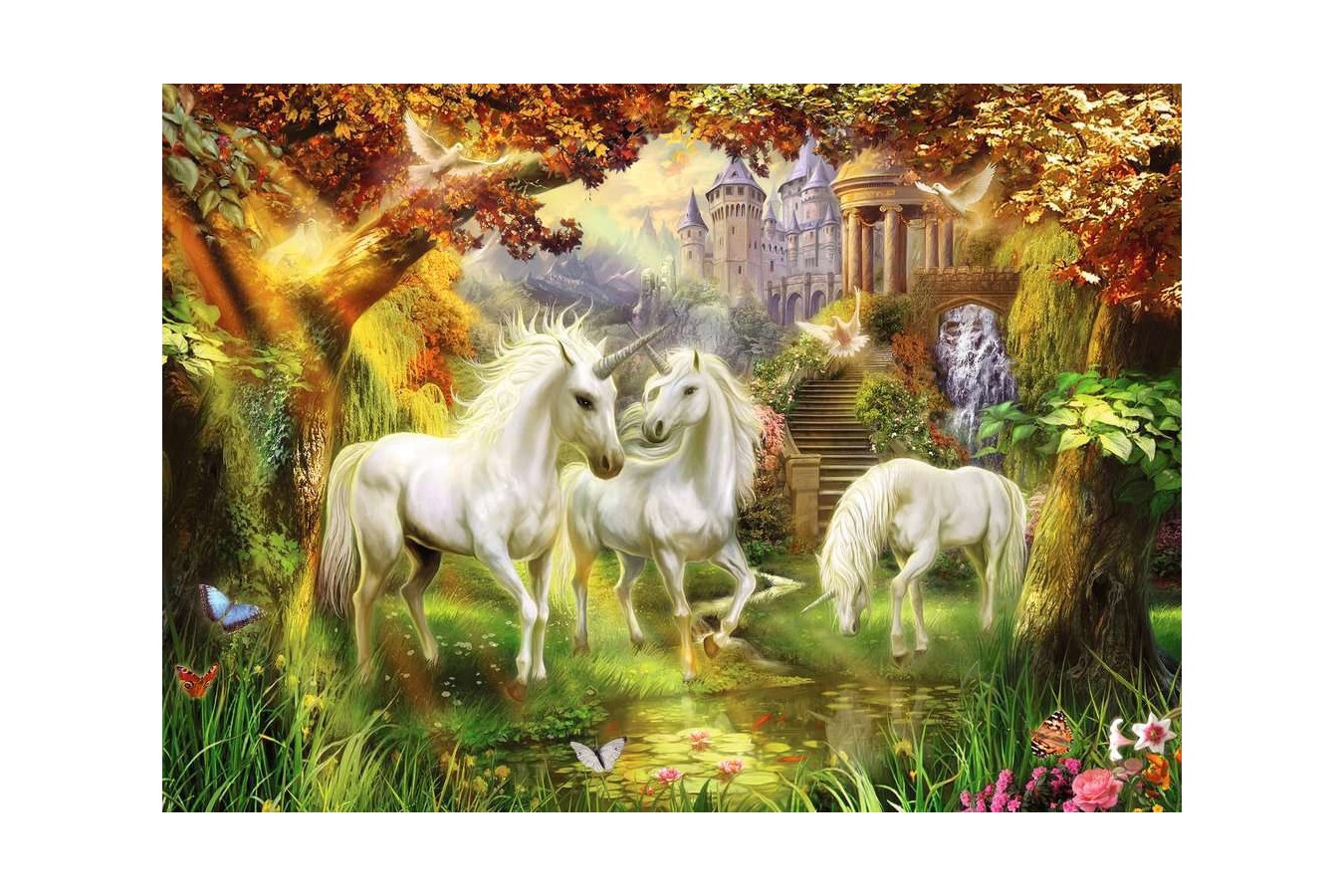 Puzzle Ravensburger - Unicorns in the Forest, 1000 piese (15992)