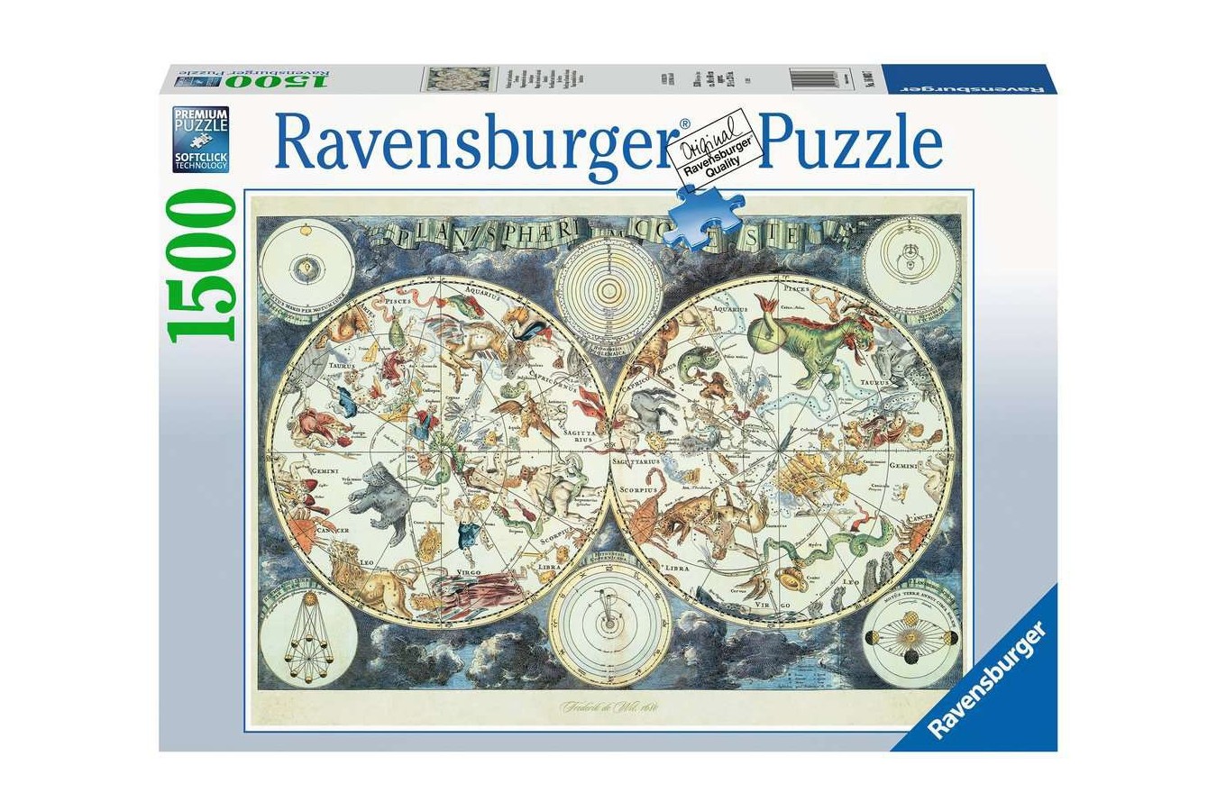 Puzzle Ravensburger - Fantastic Beasts World Map, 1500 piese (16003)