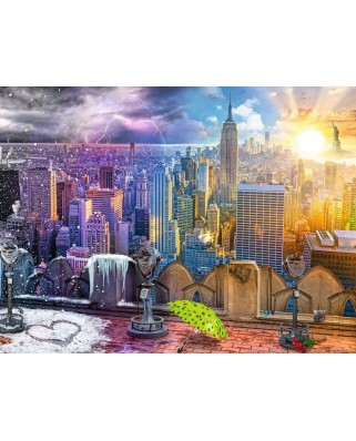 Puzzle Ravensburger - The Seasons in New York, 1500 piese (16008)