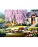 Puzzle Anatolian - Sung Kim: Cherry Blossom Cottage, 1000 piese (1089)