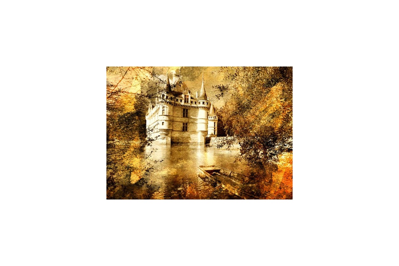 Puzzle Gold Puzzle - Azay le Rideau Castle, 500 piese (Gold-Puzzle-60188)