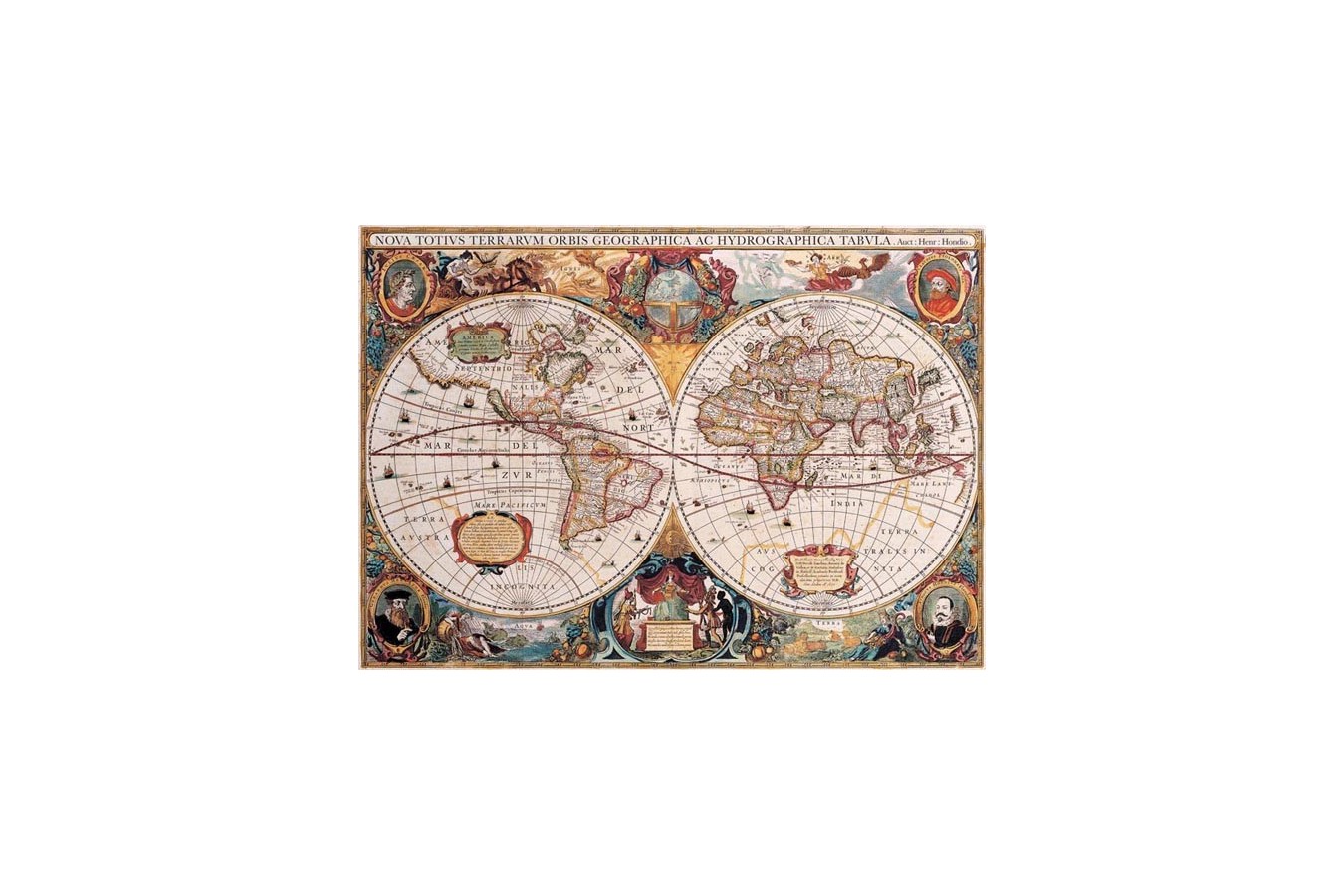 Puzzle Gold Puzzle - Old World Map, 1000 piese (Gold-Puzzle-60096)