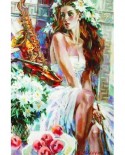 Puzzle Gold Puzzle - Girl with Peaches and Saxophone, 1500 piese (Gold-Puzzle-61079)