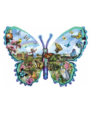 Puzzle contur SunsOut - Lori Schory: Butterfly Farm, 1000 piese (Sunsout-95056)