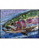 Puzzle SunsOut - Cynthie Fisher: Stained Glass Rainbow Trout, 1000 piese (Sunsout-70711)