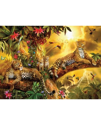 Puzzle SunsOut - Jan Patrik Krasny: Jungle Jaguars, 500 piese (Sunsout-24409)