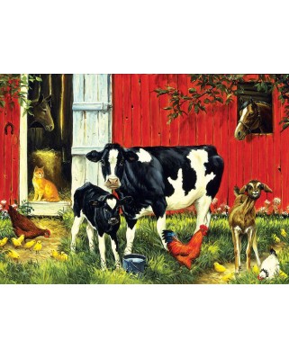 Puzzle SunsOut - Linda Picken: Old MacDonald's Farm, 500 piese (Sunsout-52624)