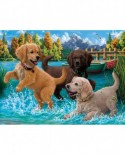 Puzzle SunsOut - Puppies Make a Splash, 500 piese (Sunsout-42918)