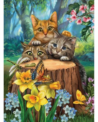 Puzzle SunsOut - Tom Wood: Fraidy Cats, 300 piese XXL (Sunsout-28948)
