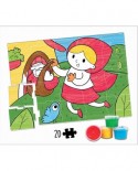 Puzzle de colorat Educa - Little Red Riding Hood Colouring Puzzle, 20 piese (18210)