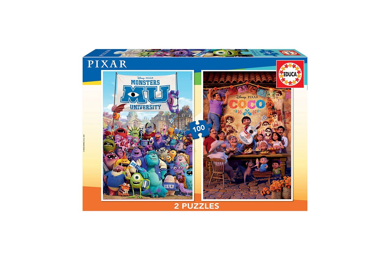 Puzzle Educa - Pixar, 2x100 piese (18635)