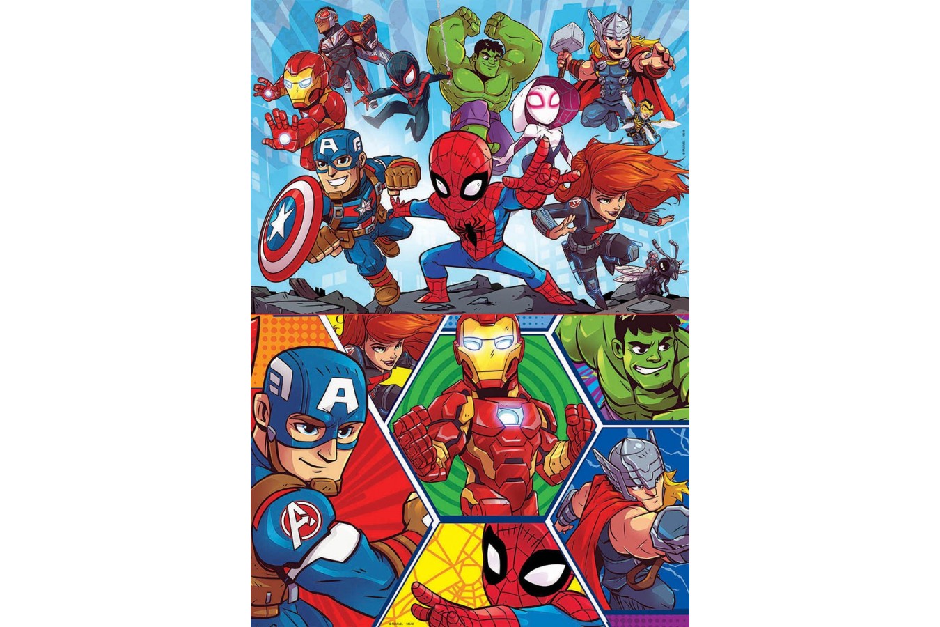 Puzzle Educa - Marvel Super Heroe Adventures, 2x20 piese (18648)