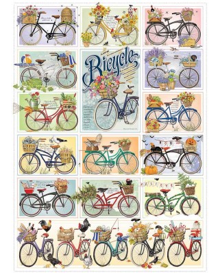 Puzzle Cobble Hill - Bicycles, 1000 piese (Cobble-Hill-80274)