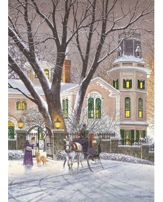 Puzzle Cobble Hill - Sleigh Ride, 500 piese XXL (Cobble-Hill-85073)