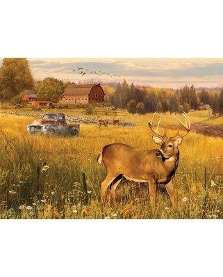 Puzzle Cobble Hill - Deer Field, 500 piese XXL (Cobble-Hill-85078)
