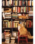Puzzle Cobble Hill - Gotham Bookstore Cats, 500 piese XXL (Cobble-Hill-85080)