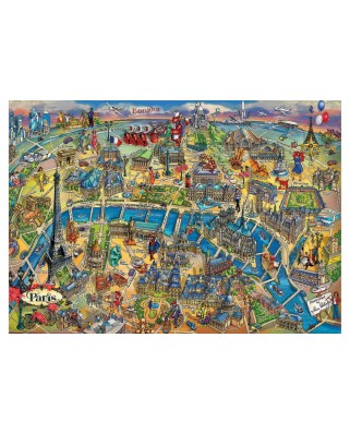 Puzzle Educa - City Maps - Paris, 500 piese (18452)