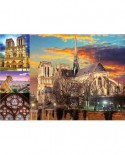 Puzzle Educa - Collage - Notre Dame de Paris, 1000 piese (18456)