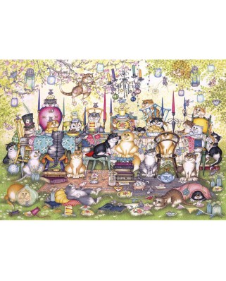 Puzzle Gibsons - Mad Catter's Tea Party, 250 piese XXL (G2717)