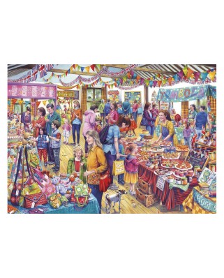 Puzzle Gibsons - Village Tombola, 500 piese XXL (G3541)