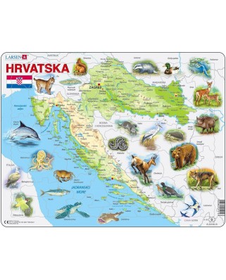 Puzzle Larsen - Croatia with Animals, 54 piese (A19-HR)