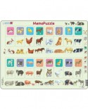 Puzzle Larsen - MemoPuzzle: Mother and Baby Animal Duo, 32 piese (GP11)