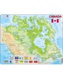 Puzzle Larsen - Physical map of Canada (in French and English), 100 piese (K19-V1)