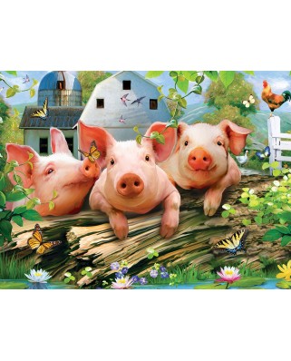 Puzzle Master Pieces - Three Lil' Pigs, 300 piese XXL (Master-Pieces-31817)