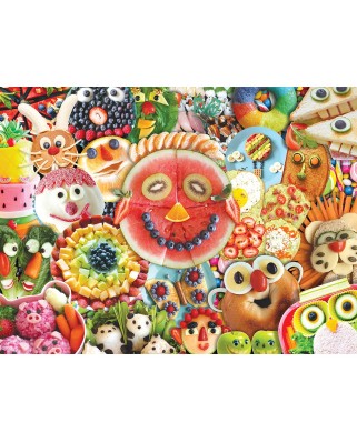 Puzzle Master Pieces - Funny Face Food, 300 piese XXL (Master-Pieces-31846)