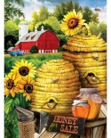Puzzle din lemn SunsOut - Tom Wood: Bee Farm, 1000 piese (Sunsout-29810)