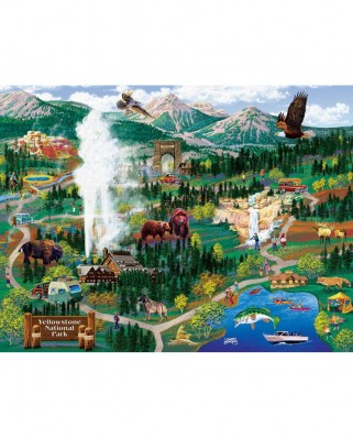 Puzzle SunsOut - Joseph Burgess: Yellowstone Adventures, 500 piese (Sunsout-38892)