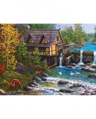 Puzzle SunsOut - Mill by the Stream, 1000 piese (Sunsout-42939)