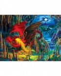 Puzzle SunsOut - Liz Goodrich Dillon: Fire Dragon of Emerald, 500 piese (Sunsout-59775)