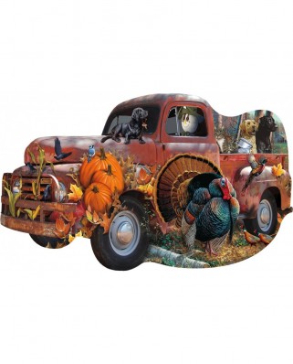 Puzzle contur SunsOut - Jerry Gadamus & Cynthia Fisher: Harvest Truck, 1000 piese (Sunsout-96089)