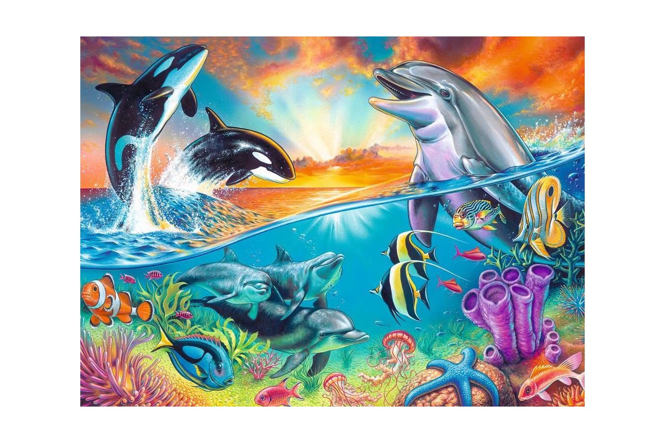 Puzzle Ravensburger - Animale Din Ocean, 200 piese (12900)