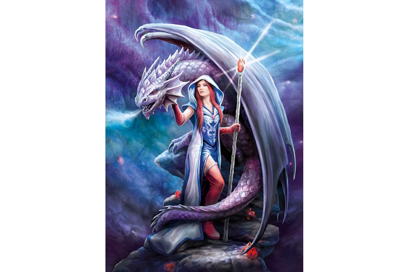 Puzzle Clementoni - Anne Stokes: Dragon Mage, 1000 piese (39525)