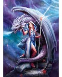 Puzzle Clementoni - Anne Stokes: Dragon Mage, 1000 piese (39525)