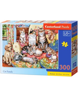 Puzzle Castorland - Cat Family, 300 piese (030439)