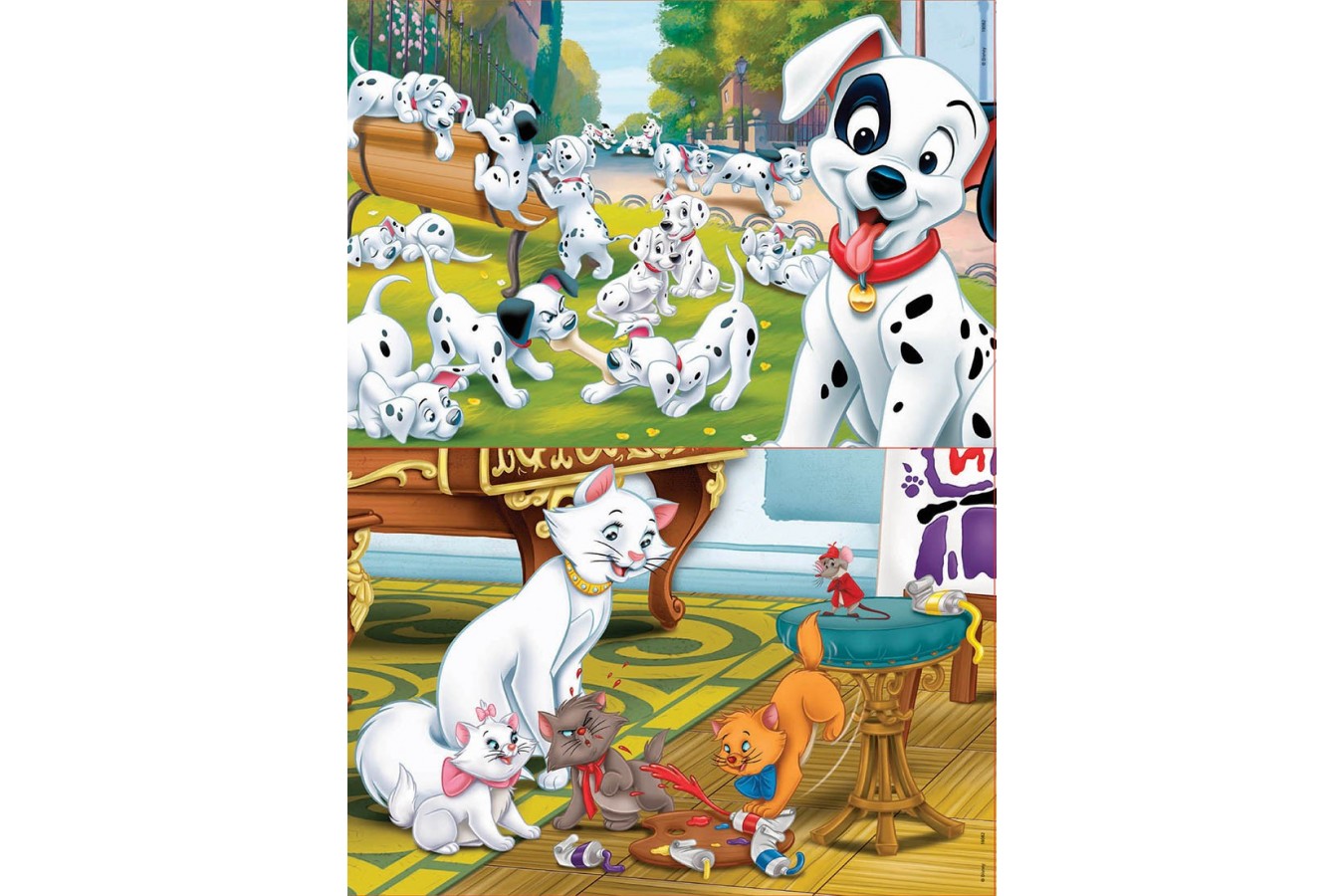Puzzle Educa - Disney Animals Dalmatians+Aristocats, 2x25 piese (18082)