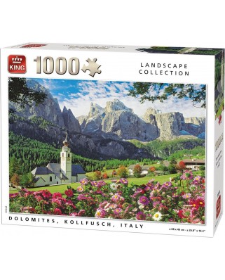 Puzzle King International - Dolomites, Kollfusch, Italy, 1000 piese (King-Puzzle-55940)