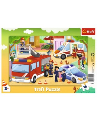 Puzzle Trefl - Emergency Vehicles, 15 piese (31355)
