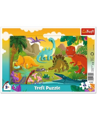 Puzzle Trefl - Dinosaurs, 15 piese (31359)