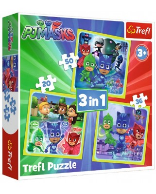 Puzzle Trefl - PJ Masks, 20/36/50 piese (34840)